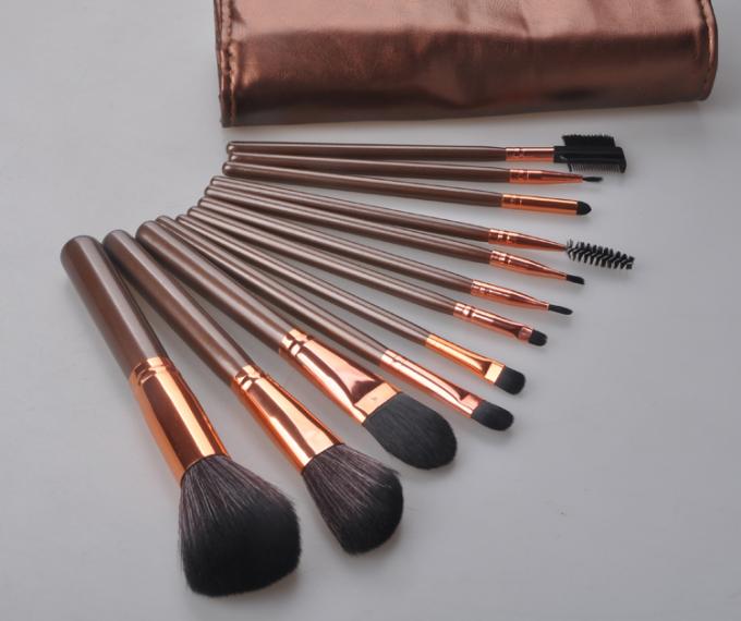 ECO Friendly Full Makeup Brush Set Synthenic Hair With Leather Bag